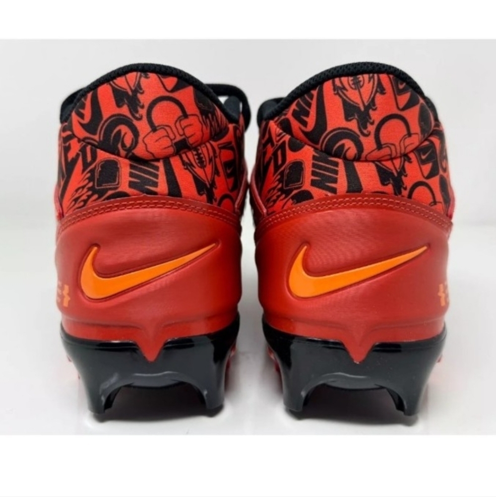 NEW Nike Alpha Menace 4 Shark NRG Orange Mens Size 12 Football Cleats FQ4536 600 - Picture 2 of 4